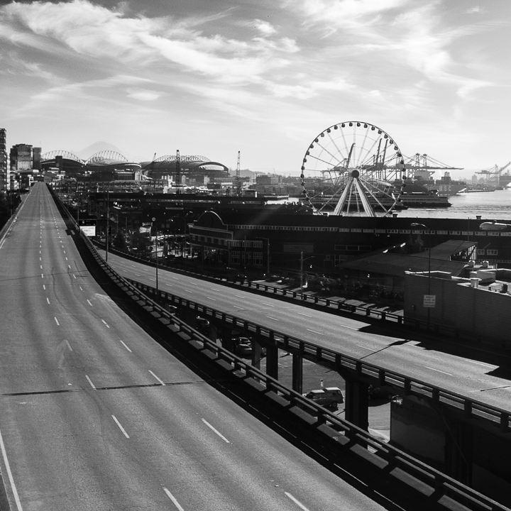 L'Alaskan Way Viaduct sans voiture