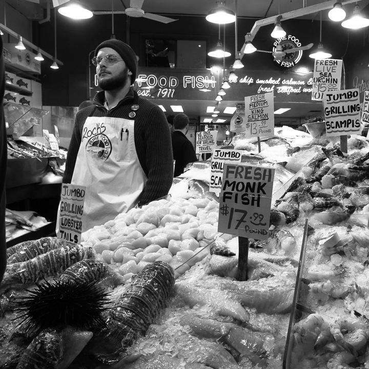 Poisson frais au marché de Pike Place