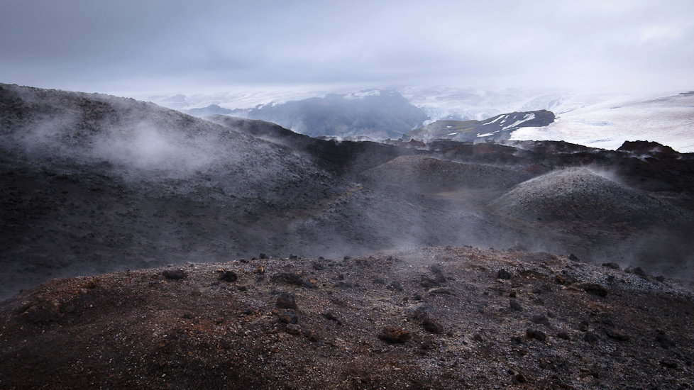 Non loin du col de Fimmvörðuháls