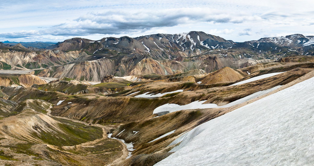 Sur les pentes du Skalli, Landmannalaugar