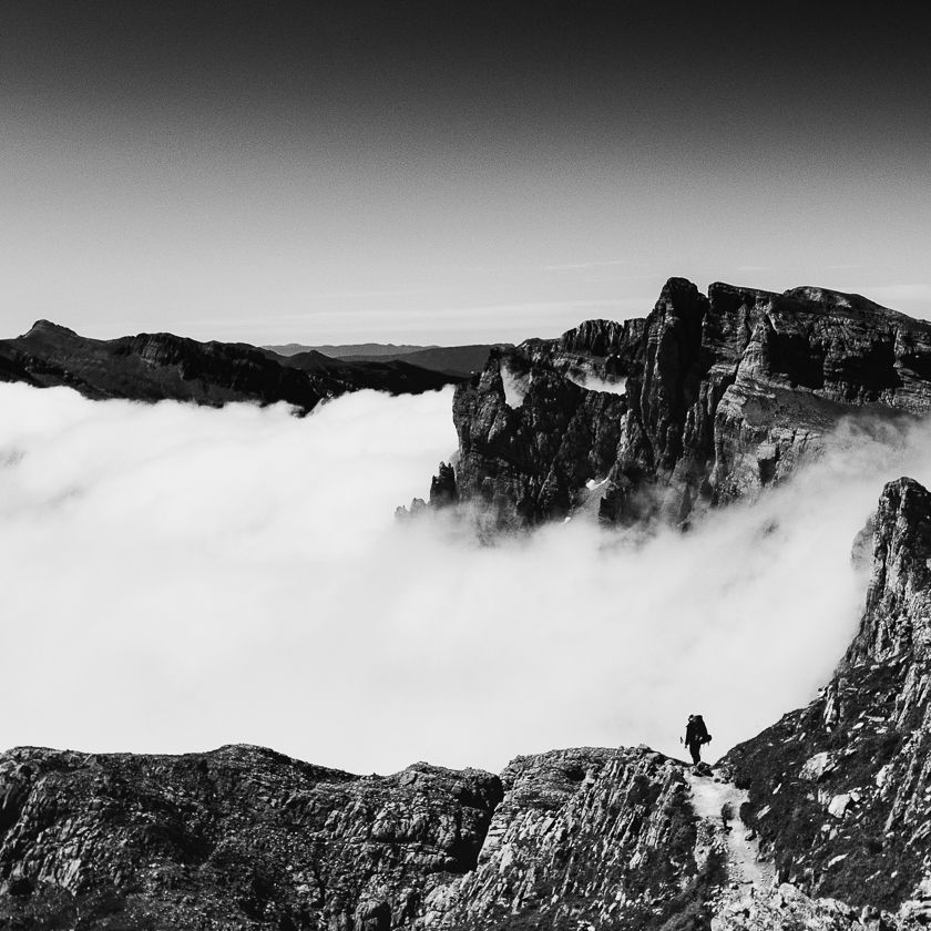 Mer de nuages En chemin vers la Table des Trois Rois