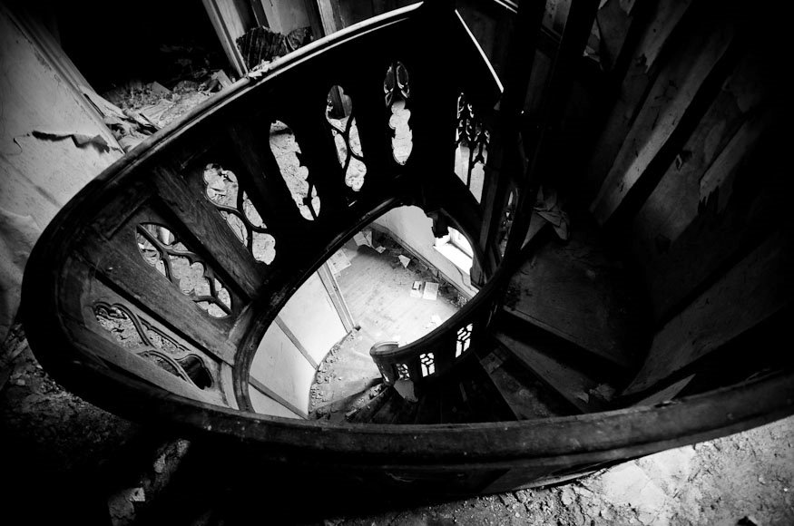 L'escalier, château de Pont-Rémy 